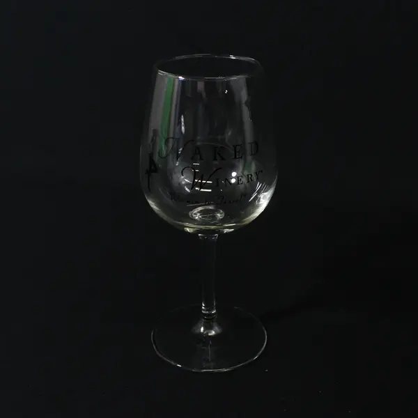 Lot Of 2 Naked Winery McMinnville OR Clear Glass Stemmed Wine Glasses 7.75" Tall