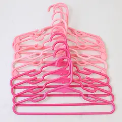 Mixed Lot of 10 Pink Plastic Kids Clothes Hangers