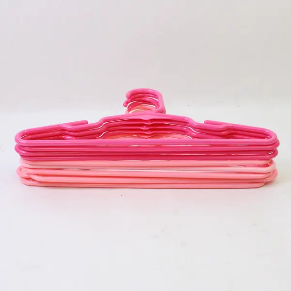Mixed Lot of 10 Pink Plastic Kids Clothes Hangers