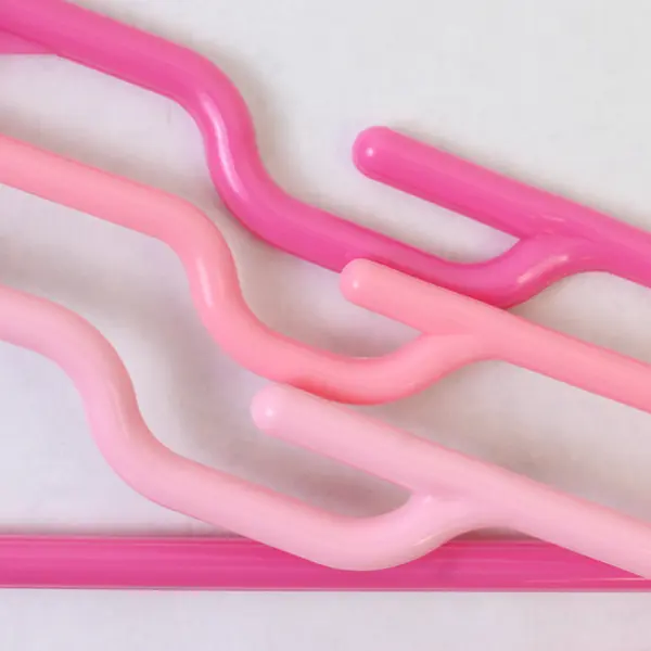 Mixed Lot of 10 Pink Plastic Kids Clothes Hangers