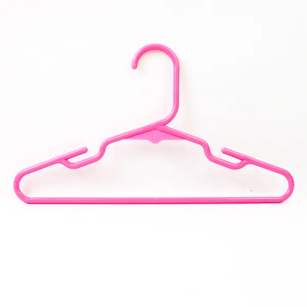Mixed Lot of 10 Pink Plastic Kids Clothes Hangers
