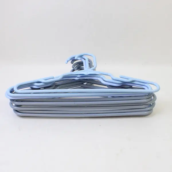 Mixed Lot of 10 Light Blue Plastic Kids Clothes Hangers
