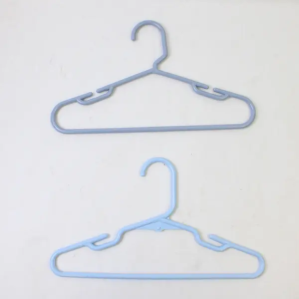 Mixed Lot of 10 Light Blue Plastic Kids Clothes Hangers