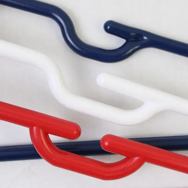 Mixed Lot of 10 Red White and Blue Plastic Kids Clothes Hangers