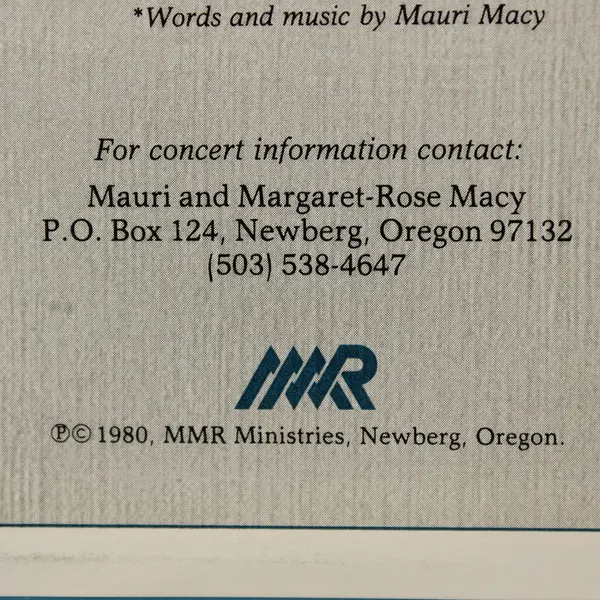 Mauri and Margaret-Rose Macy Waltz To God 12" Vinyl Record