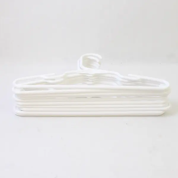 Mixed Lot of 10 White Plastic Kids Clothes Hangers Closet Storage