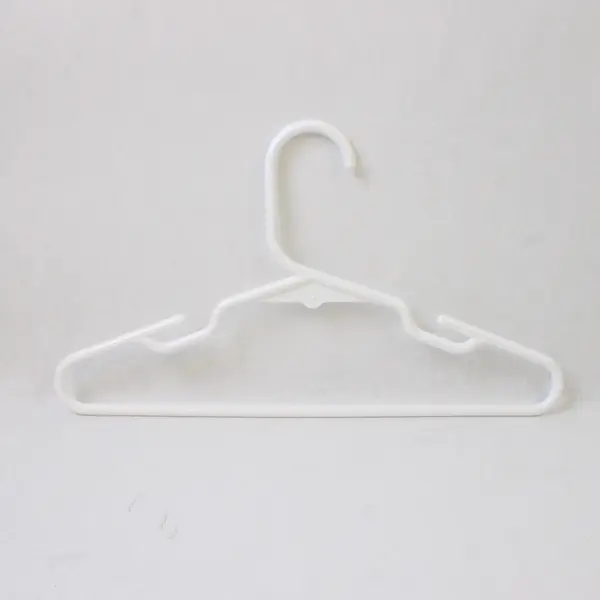 Mixed Lot of 10 White Plastic Kids Clothes Hangers Closet Storage