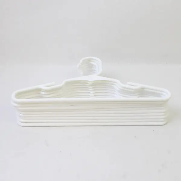 Mixed Lot of 10 White Plastic Kids Clothes Hangers Closet Organization