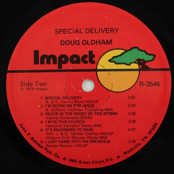 Doug Oldham 'Special Delivery', 12" Vinyl Records