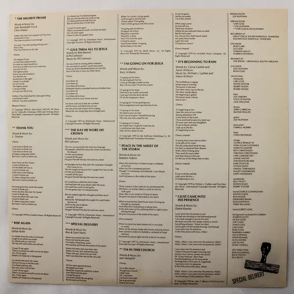Doug Oldham 'Special Delivery', 12" Vinyl Records