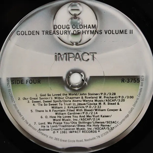 Doug Oldham Golden Treasury Of Hymns Vol 2 Set 12" Vinyl Record