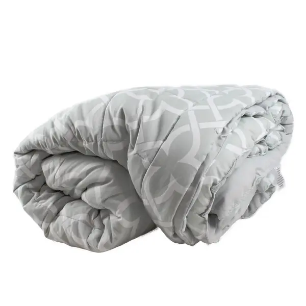 Charisma Gray/White Geometric Pattern Queen Comforter 100% Polyester