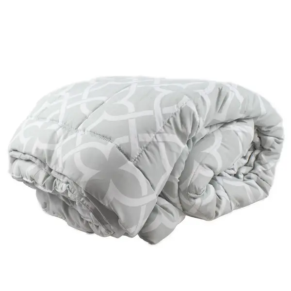 Charisma Gray/White Geometric Pattern Queen Comforter 100% Polyester