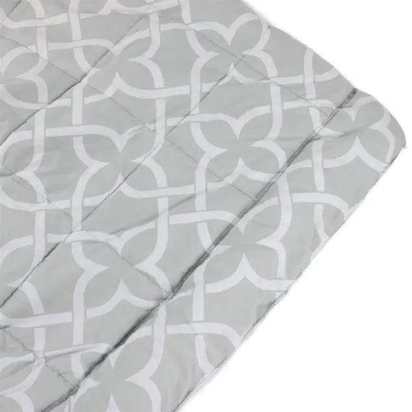Charisma Gray/White Geometric Pattern Queen Comforter 100% Polyester