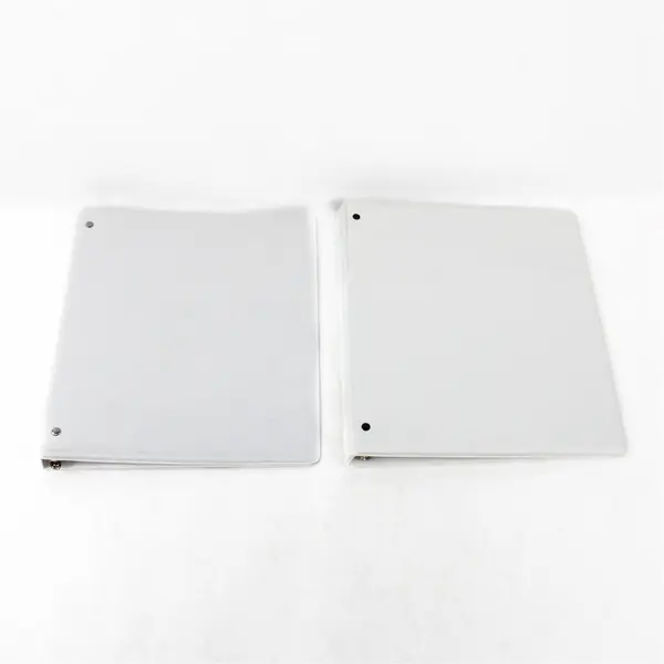 Lot of 3 White 1/2-Inch 3-Ring Binders School Office Supplies