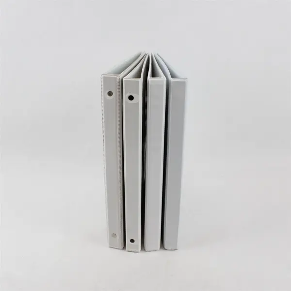 Lot of 4 White 1/2-Inch 3-Ring Binders School Office Supplies