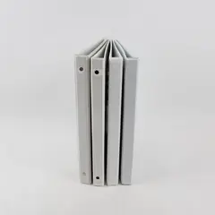 Lot of 4 White 1/2-Inch 3-Ring Binders School Office Supplies