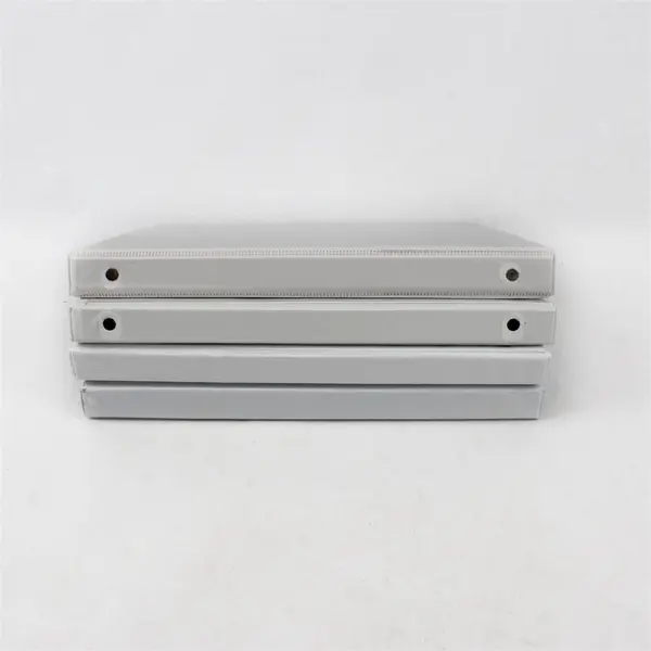 Lot of 4 White 1/2-Inch 3-Ring Binders School Office Supplies