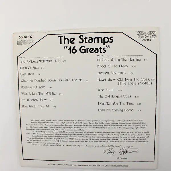The Stamps Quartet - 16 Greats 12" Vinyl Record