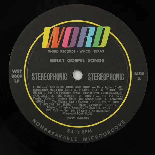 Great Gospel Songs 2 Albums 12" Vinyl Record