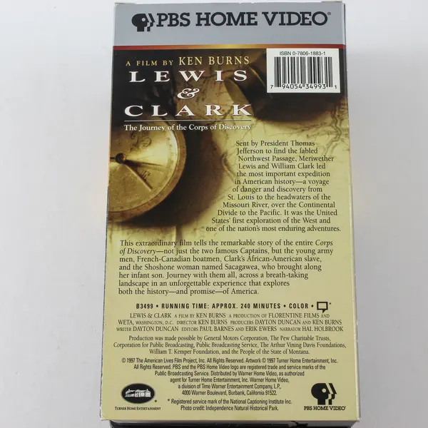 Lewis & Clark 2-Tapes VHS Set by PBS Home Video - 1997 Ken Burns Documentary