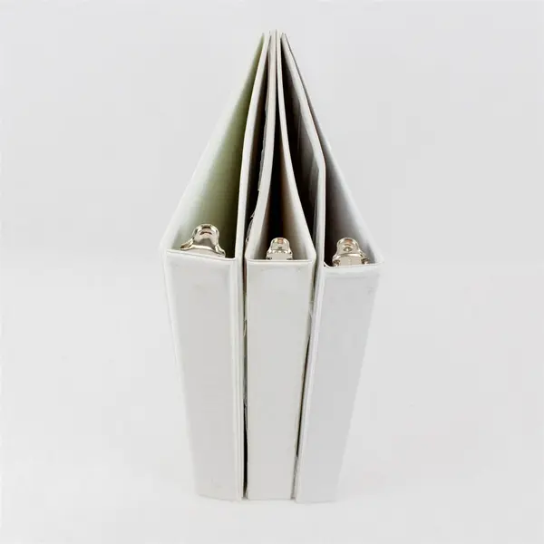 Lot of 3 White 1-Inch 3-Ring Binders Office School Supplies