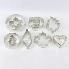 Mixed Lot of 9 Metal Cookie Cutters Varied Shapes