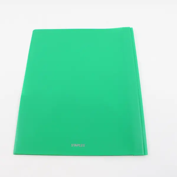 Lot of 4 Staples 2-Pocket Folders Green Office School