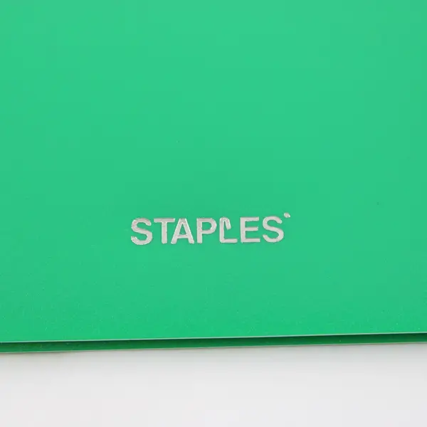 Lot of 4 Staples 2-Pocket Folders Green Office School