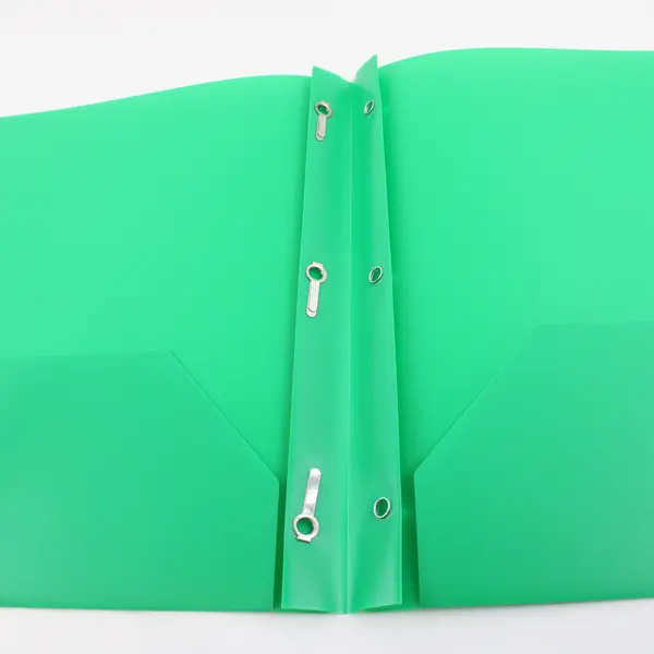 Lot of 4 Staples 2-Pocket Folders Green Office School
