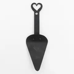 Vintage Wrought Iron Spatula with Heart Shaped Handle 9.5"