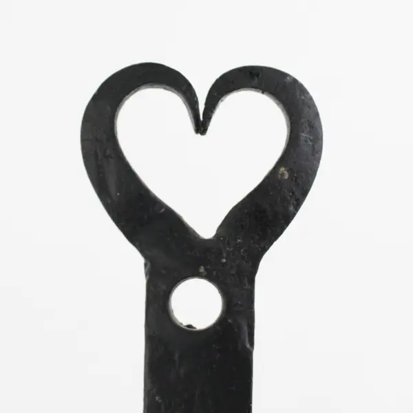 Vintage Wrought Iron Spatula with Heart Shaped Handle 9.5"