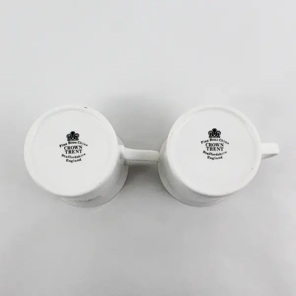 Lot of 2 Crown Trent Bone China Flower of The Month March Daffodil Coffee Mugs