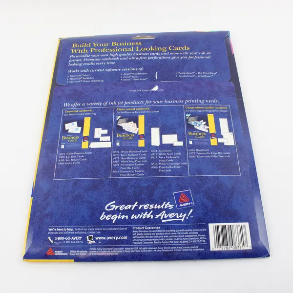 Avery 8371 Ink Jet Business Cards White 2 x 3.5 in Heavyweight