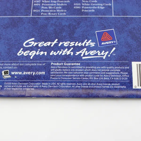 Avery 8371 Ink Jet Business Cards White 2 x 3.5 in Heavyweight