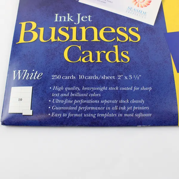 Avery 8371 Ink Jet Business Cards White 2 x 3.5 in Heavyweight
