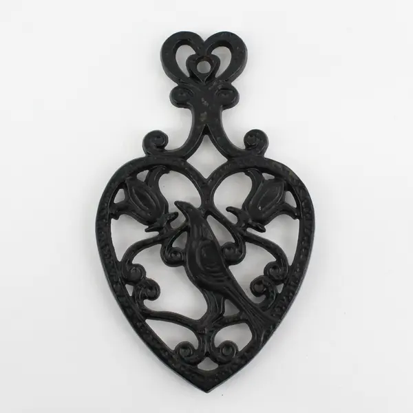 Vintage Distelfink 23 Bird Design Cast Iron Trivet 8"