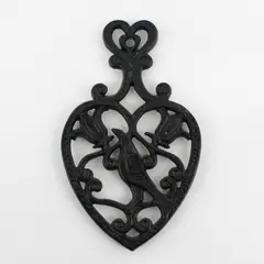 Vintage Distelfink 23 Bird Design Cast Iron Trivet 8"