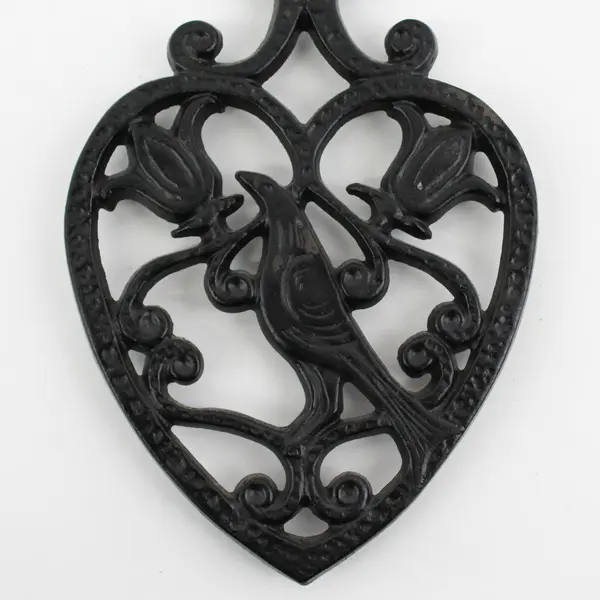 Vintage Distelfink 23 Bird Design Cast Iron Trivet 8"