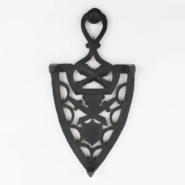 Vintage President Adams Shield Cast Iron Trivet 8"