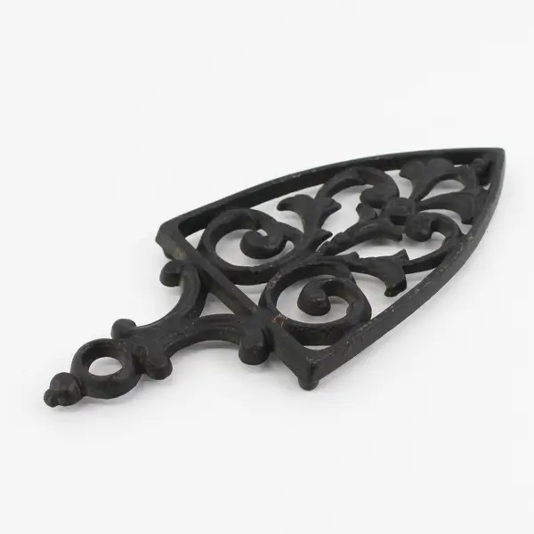 Vintage 1955 J.Z.H Cast Iron Sad Iron Trivet 9"