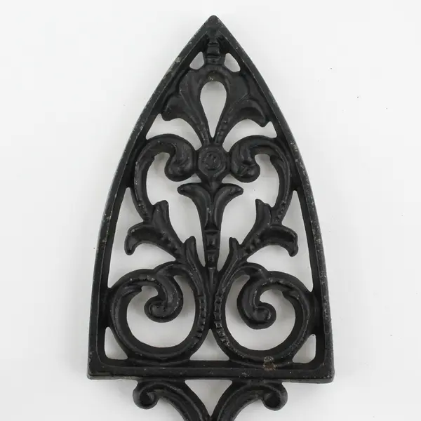 Vintage 1955 J.Z.H Cast Iron Sad Iron Trivet 9"