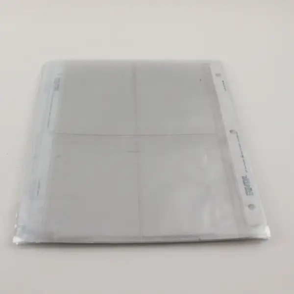 Lot of 30 Clear Photo Pages for Album Stamps Trading Cards Binder