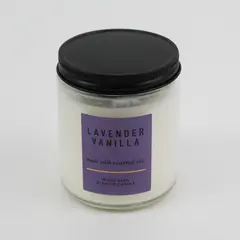 White Barn Lavender Vanilla Candle Single Wick 7oz Jar Essential Oil Bath & Body