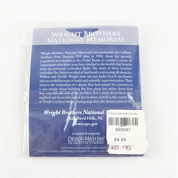 2013  Gold Framed Wright Brothers National Monument 3" Ornament