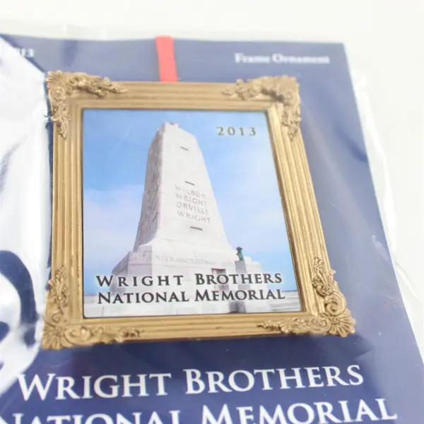2013  Gold Framed Wright Brothers National Monument 3" Ornament