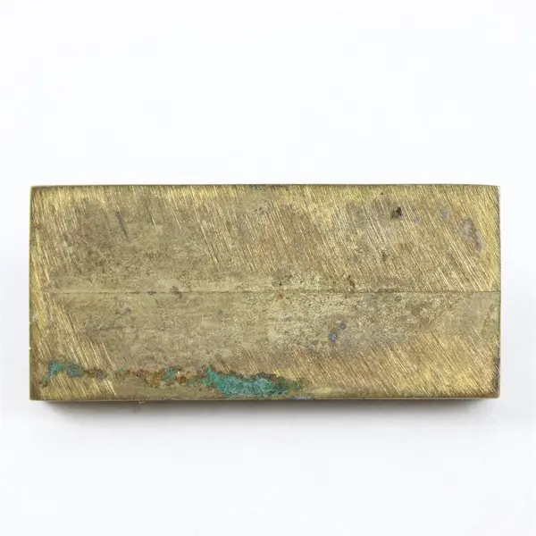 Vintage Boat Dock Brass Cleat  Paperweight Advertising Durham & Bates Insurance