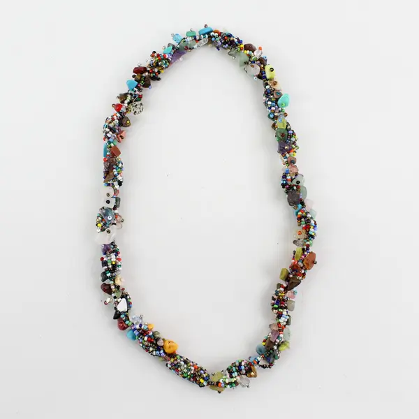 Handmade Multicolor Glass Seed Bead Twist Bracelet