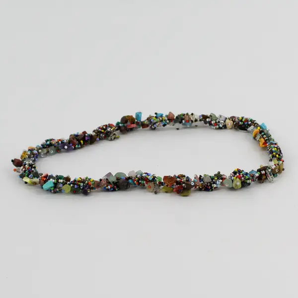 Handmade Multicolor Glass Seed Bead Twist Bracelet