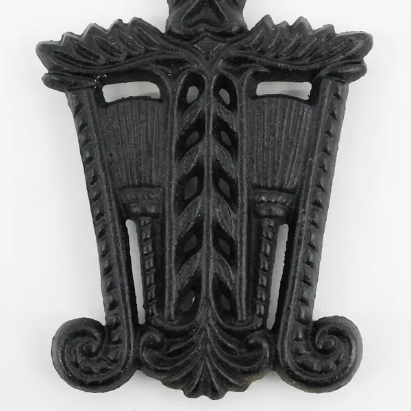 Vintage Griswold Grain & Tassel Cast Iron Folk Art Trivet 5"